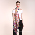 Estampado de pantalla hecho a mano Square Twill Ladies Silk Scarves